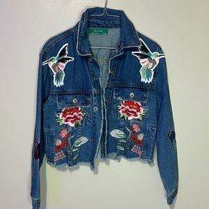 Signature Eight embroided denim jacket